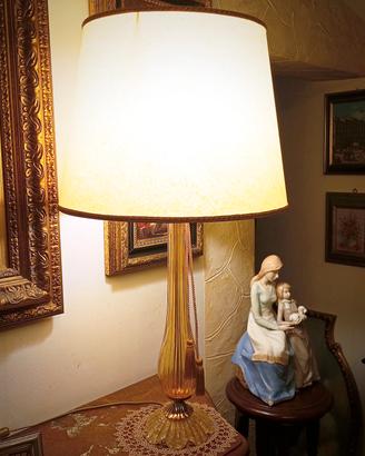 Prestigiosa lampada cristallo e vetro di Murano 