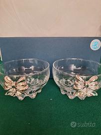 coppette cristallo e argento