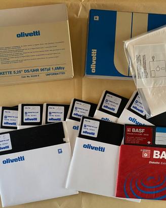 Lotto 11 Floppy disk da 5.25 NON testati per pc Ol