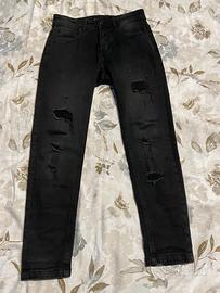 Jeans strappato nero taglia 42