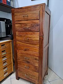 cassettiera legno massello