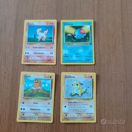 lotto 4 carte pokemon vintage italiane wotc (ponyt