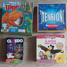 Lotto 4 giochi Tension MangiaIppo Cluedo Masha Ors
