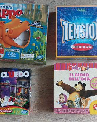 Lotto 4 giochi Tension MangiaIppo Cluedo Masha Ors