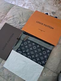 sciarpa stola scialle Louis Vuitton nera grigia