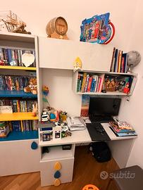 Scrivania e libreria
