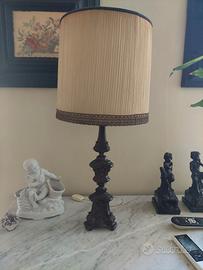 Antiquariato - Lampada da tavolo in bronzo