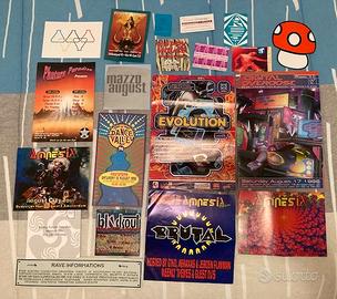 Biglietti flyer discoteche Amsterdam anni 90 disco