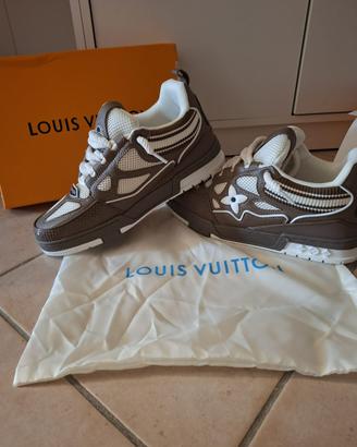 Scarpe Lv Skate Vuoitton Marrone Beige