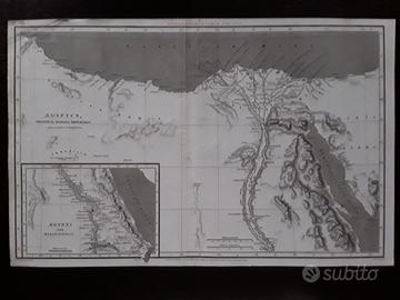 Carta geografica dell'Ottocento 