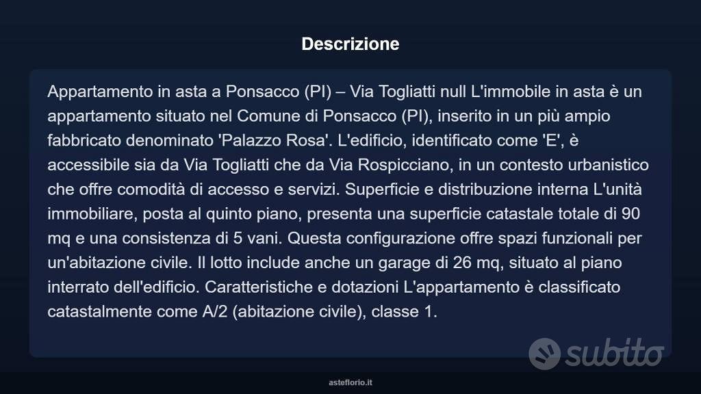 Appartamento – Ponsacco, Le Melorie - Vista 4