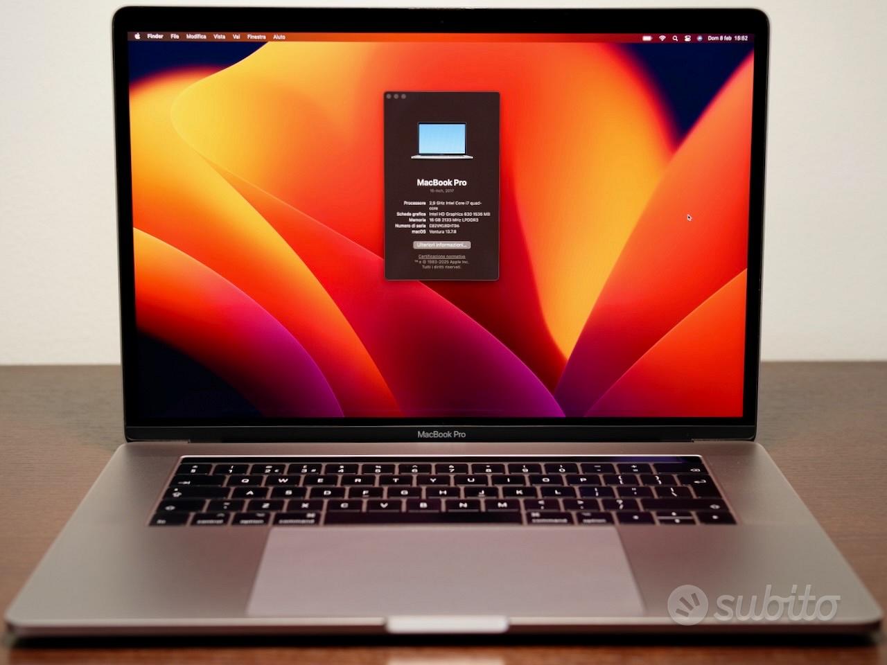 Apple MacBook Pro 15” (2017) – i7 2,9 16GB 512GB - Informatica In