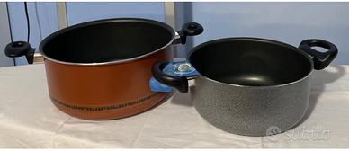 Coppia casseruole in alluminio antiaderente nuov