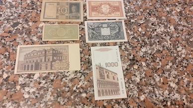 LOTTO   12  / 6  BANCONOTE ITALIANE 