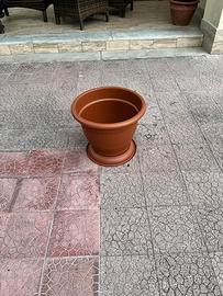 Vasi in plastica con sottovaso diametro 45 cm