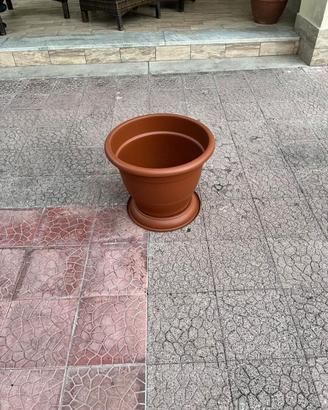 Vasi in plastica con sottovaso diametro 45 cm