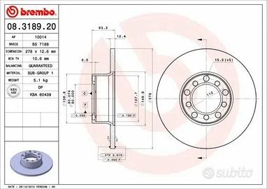 Dischi Freno Anteriori per Mercedes - Brembo