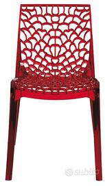 1 Sedia modello Gruvier UpOn Rosso Trasparente
