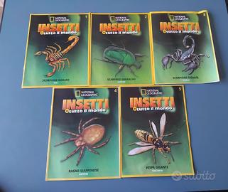 LOTTO COLLEZIONE NATIONAL GEOGRAFIC 5 INSETTI 