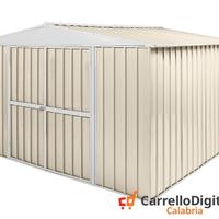 Box in Acciaio da giardino 360x345cm avorio