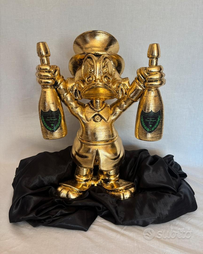 Statua Paperon de’ Paperoni oro Pop Art 45 cm - Collezionismo In ...
