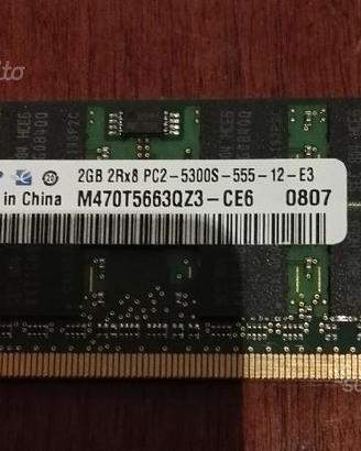 Memoria laptop 2 gb pc2 5300 sodimm