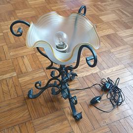 Antica Lampada in Ferro Battuto Vintage