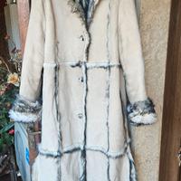 Cappotto Lungo Scamosciato Interno in pelliccia