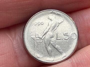 50 lire piccola 1990 rarissima con errore di conio
