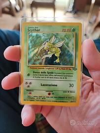 carta Pokémon scyther olografica 