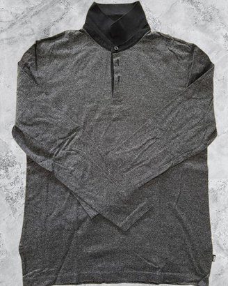 Polo Hugo Boss maniche lunghe grigio scuro L