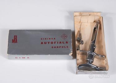 Siringa in vetro e acciaio Gima Autofiala. '60