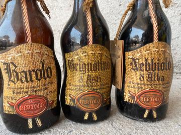 Tris vino bertolo 1974 1976 barolo nebbiolo