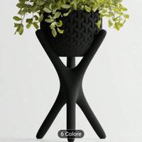 VASO CON PORTAVASO MODERNO - VARI COLORI