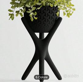 VASO CON PORTAVASO MODERNO - VARI COLORI