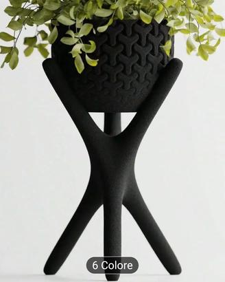 VASO CON PORTAVASO MODERNO - VARI COLORI