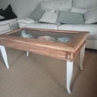 Tavolino con anta a vetro 