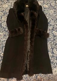 Cappotto in lana con pelliccia