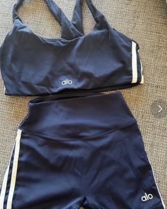 Alo short top gym completo pantaloncini short tg S
