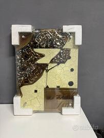 Orologio da parete artistico in vetro decorato