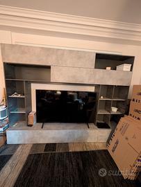 Parete attrezzata soggiorno moderna 