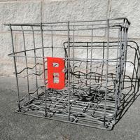 Cesto Portabottiglie Vintage Industriale