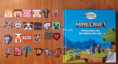Libro Minecraft + 24 Toppe Adesive Fixeez