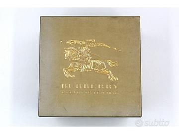 Scatola Orologi Burberry +Libretti Pelle Marrone