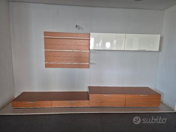 Soggiorno Noce e Beige