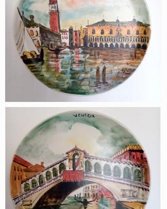 2 Piatti decorativi artigianali di Venezia