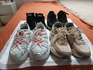 MEGA Lotto 4 Paia Scarpe Sneakers Donna n°39