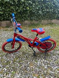 Bicicletta spiderman cerchi 16”
