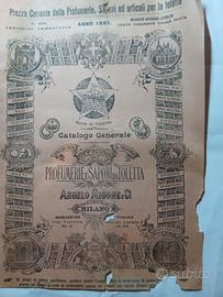 CATALOGO PROFUMI e SAPONI A. MIGONE - MILANO 1897