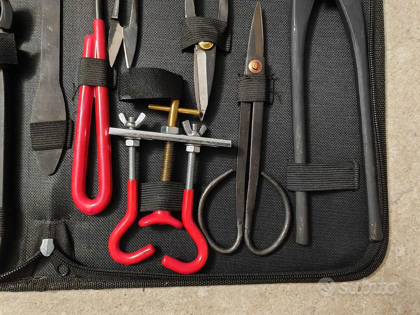 RoseFlower Kit 12 Pezzi Attrezzi Giardinaggio Mini - Per Bonsai, Piante Grasse, Con Forbici, Rastrellino, Pale, Pinzette - Foto 12